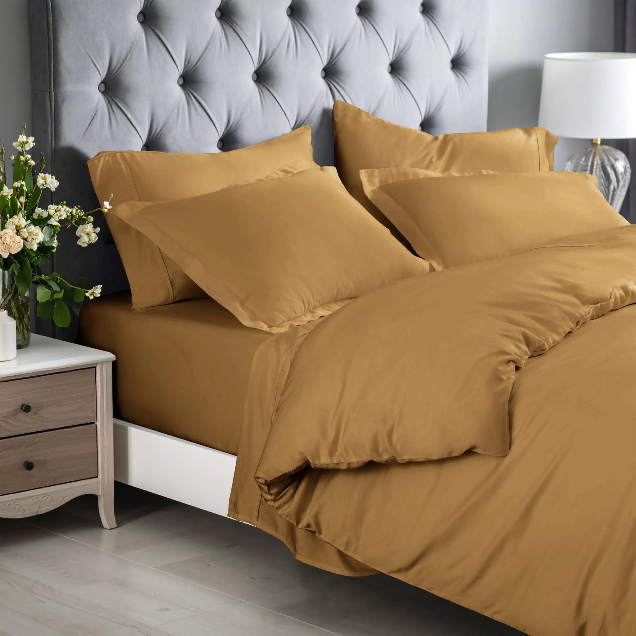 Rayon From Bamboo 300 Thread Count Solid Duvet Cover Set - Duvet Cover Set by Superior Brand