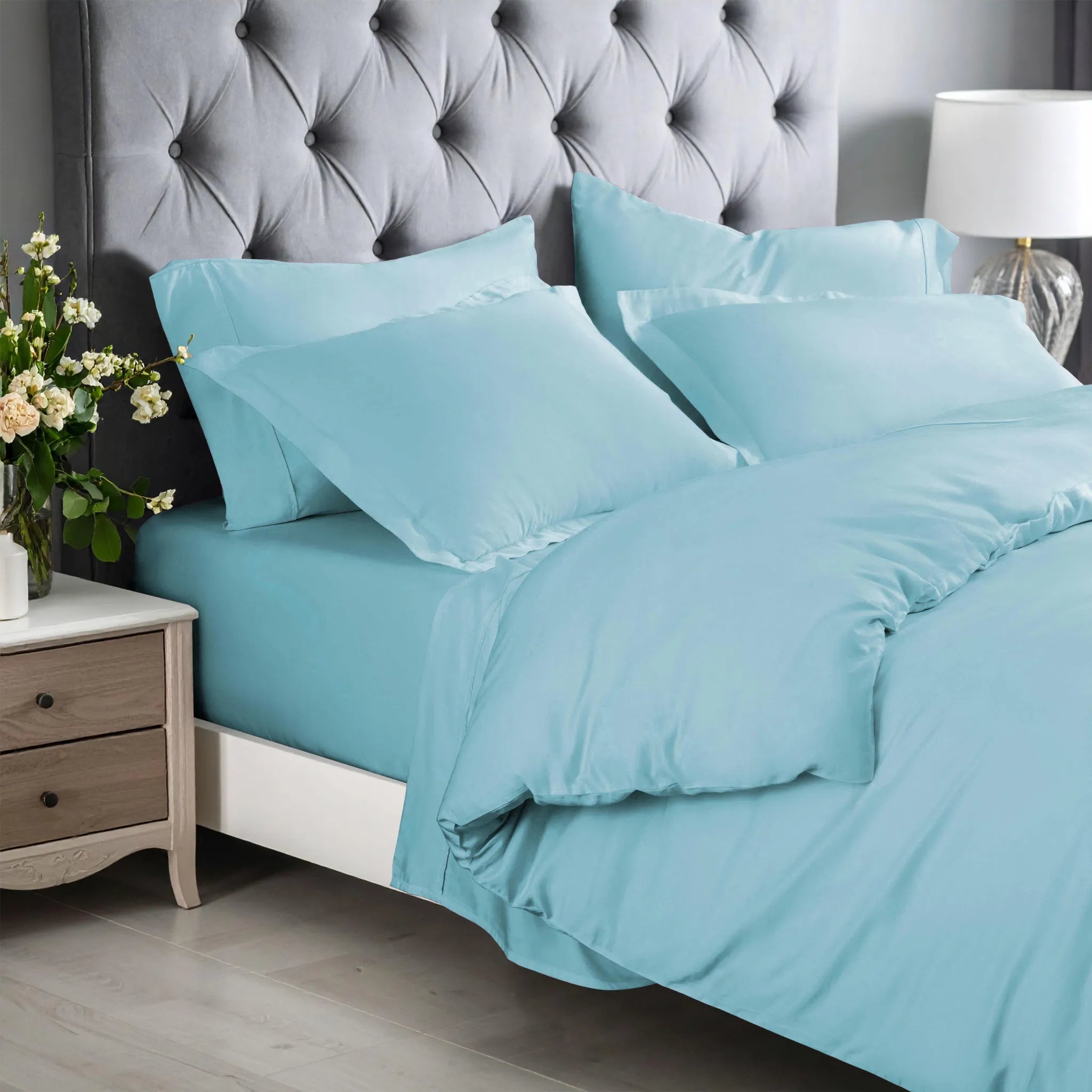 Rayon From Bamboo 300 Thread Count Solid Duvet Cover Set - Duvet Cover Set by Superior Brand
