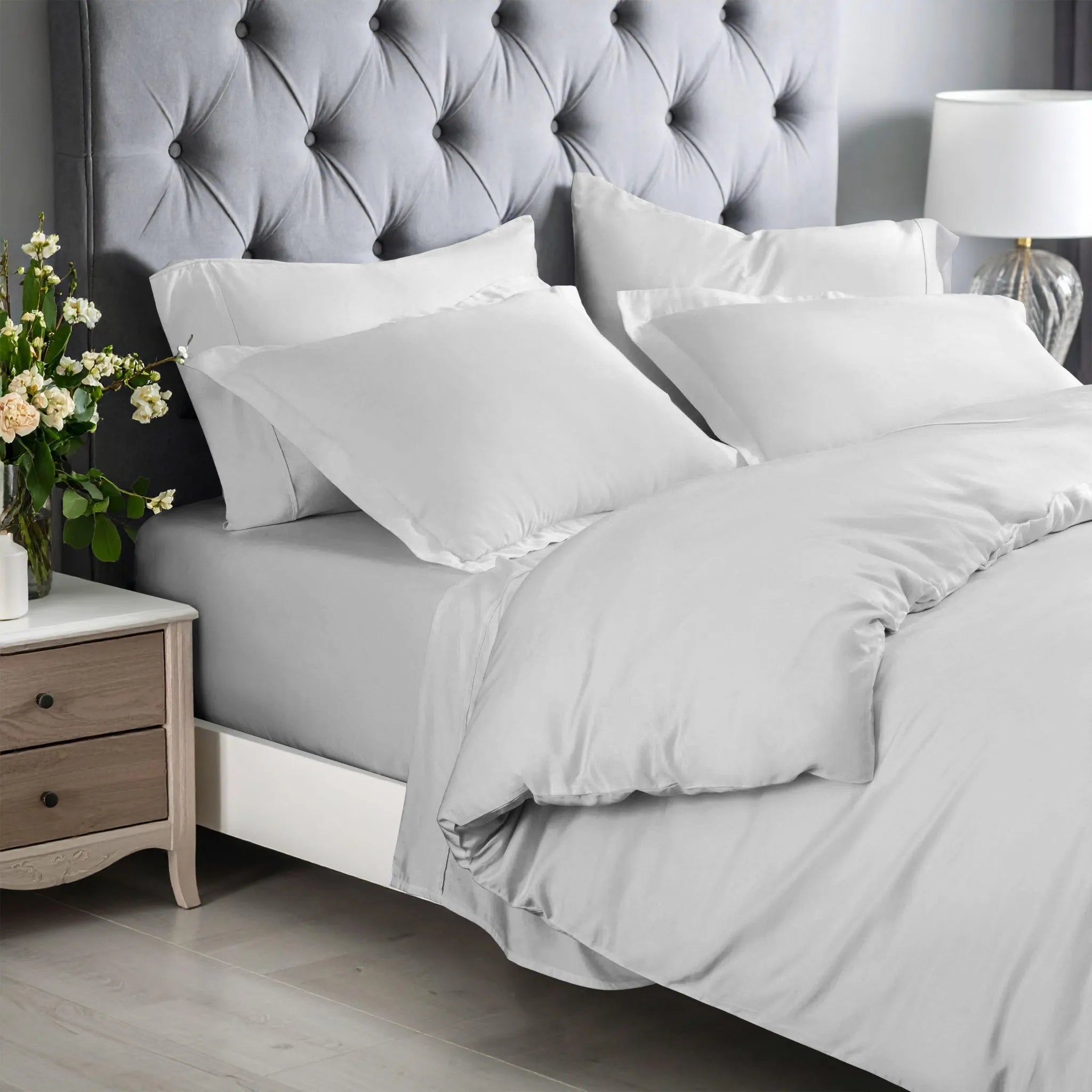 Rayon From Bamboo 300 Thread Count Solid Duvet Cover Set - Duvet Cover Set by Superior Brand