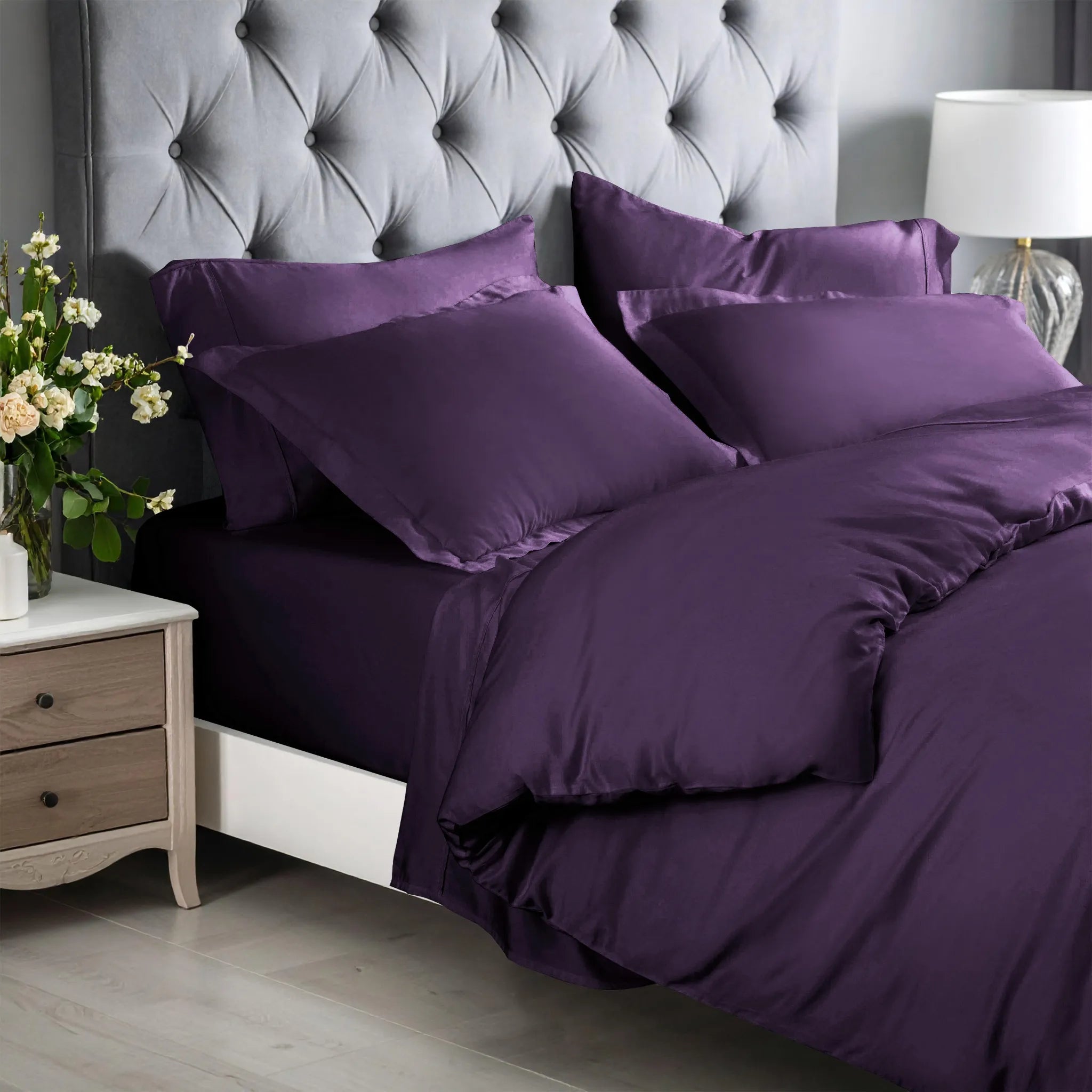 Rayon From Bamboo 300 Thread Count Solid Duvet Cover Set - Duvet Cover Set by Superior Brand