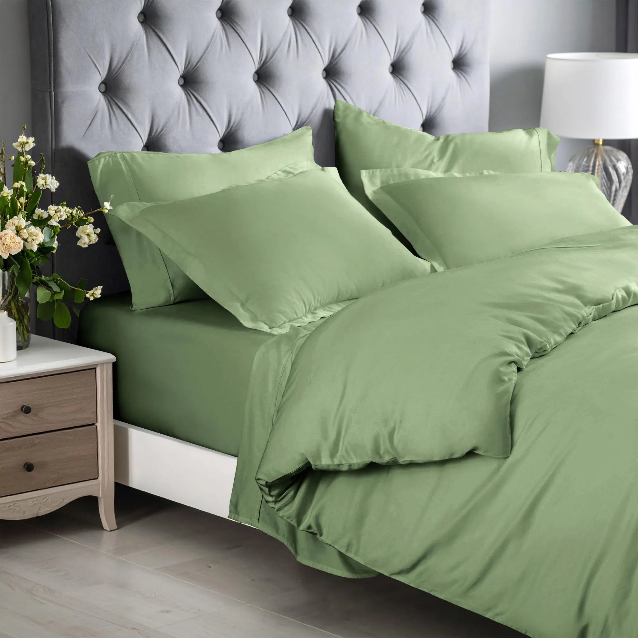 Rayon From Bamboo 300 Thread Count Solid Duvet Cover Set - Duvet Cover Set by Superior Brand