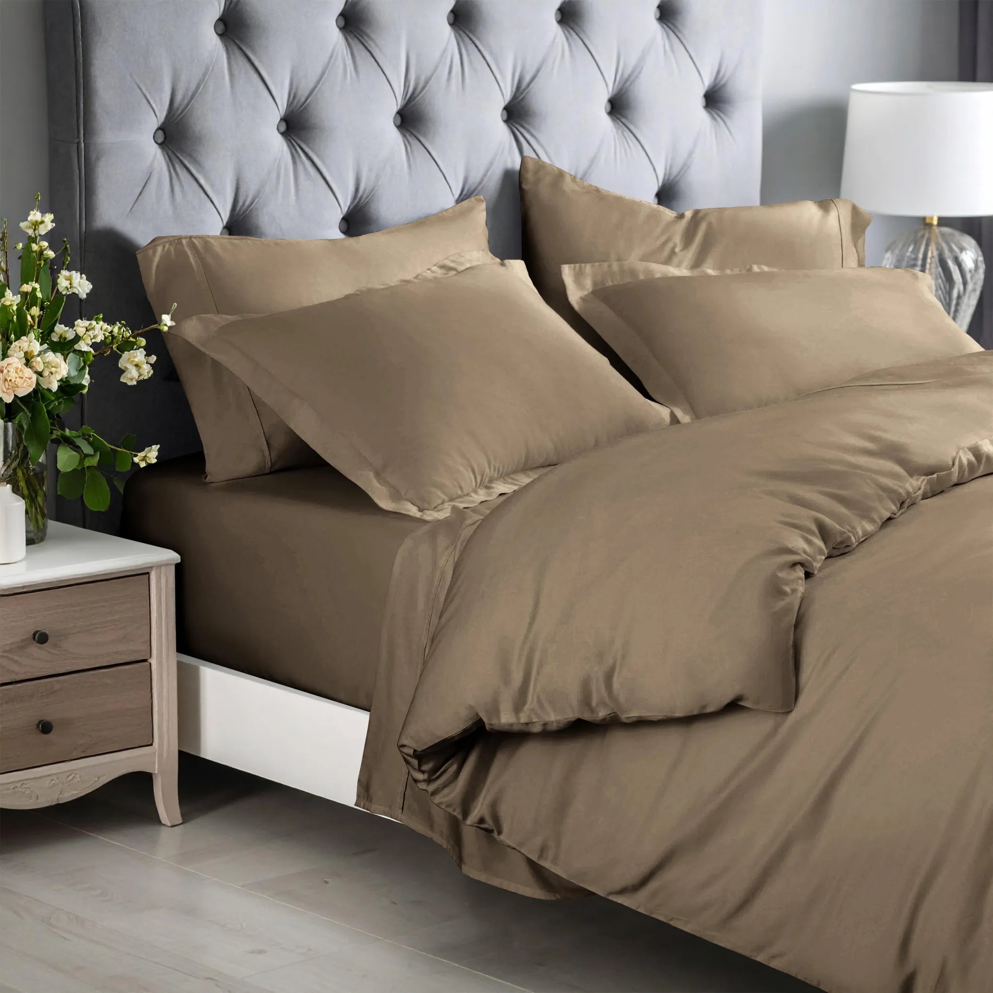 Rayon From Bamboo 300 Thread Count Solid Duvet Cover Set - Duvet Cover Set by Superior Brand