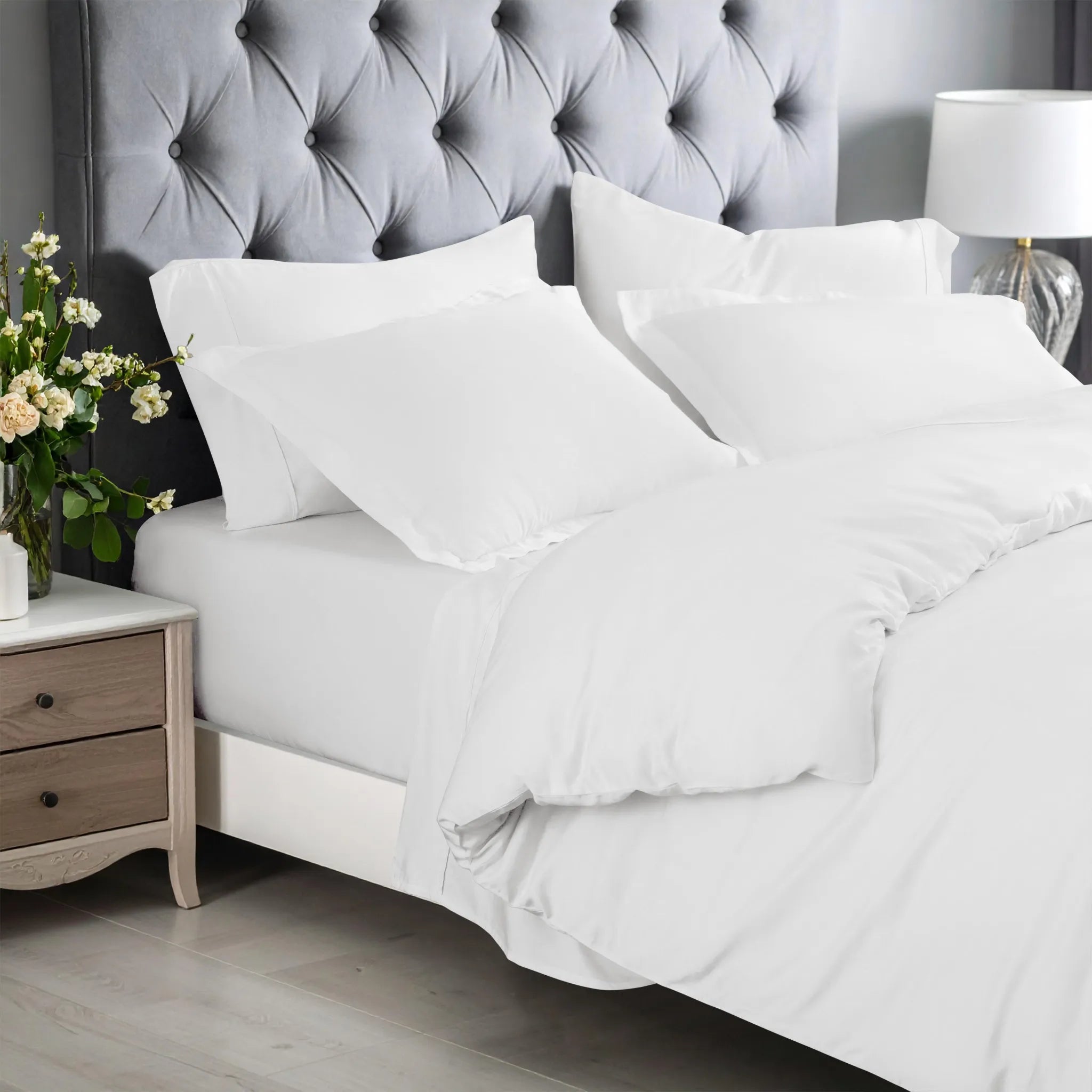 Rayon From Bamboo 300 Thread Count Solid Duvet Cover Set - Duvet Cover Set by Superior Brand