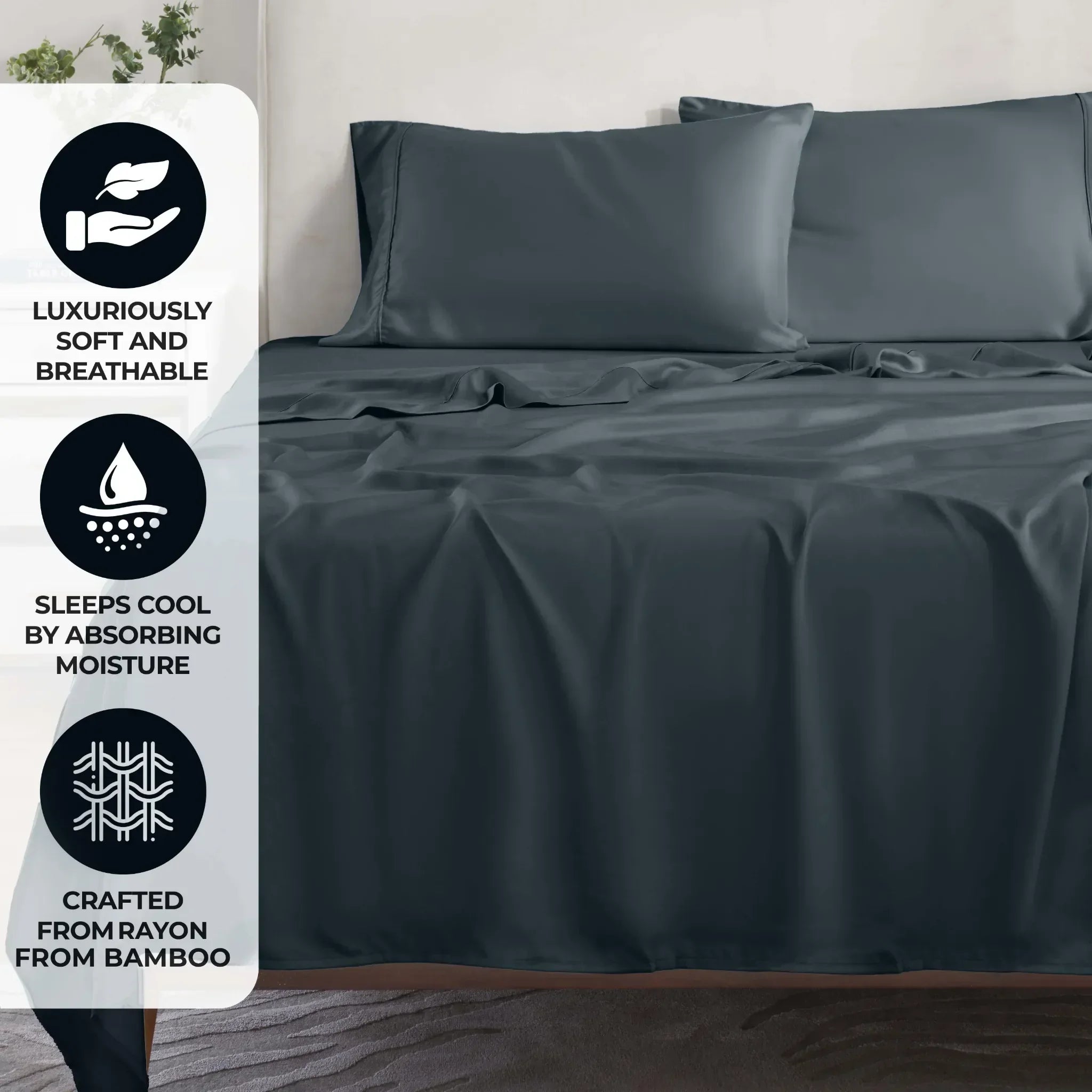 Rayon From Bamboo 300 Thread Count Solid Deep Pocket Sheet Set - Sheet Set by Superior Brand