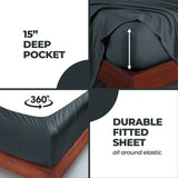 Rayon From Bamboo 300 Thread Count Solid Deep Pocket Sheet Set - Sheet Set by Superior Brand