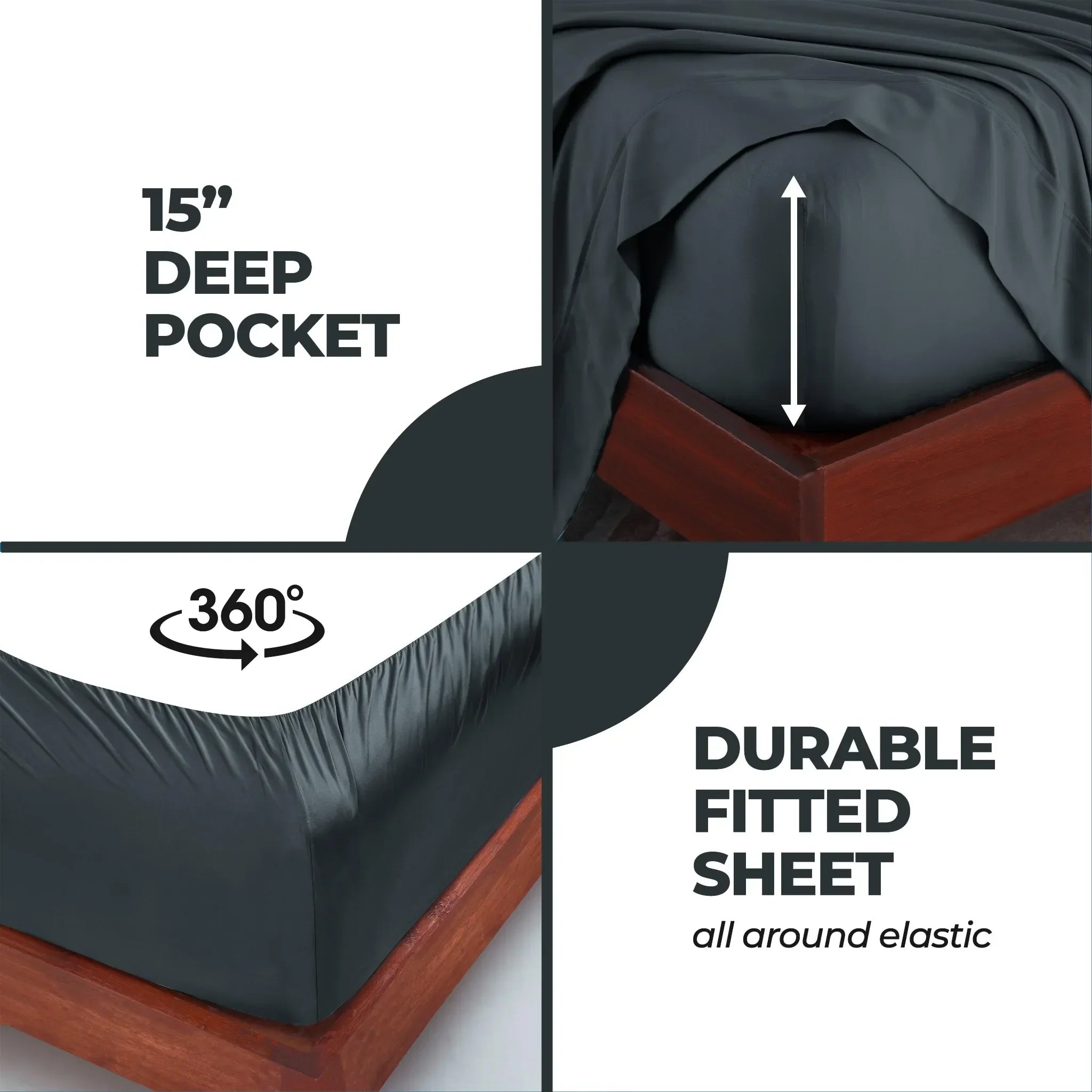 Rayon From Bamboo 300 Thread Count Solid Deep Pocket Sheet Set - Sheet Set by Superior Brand