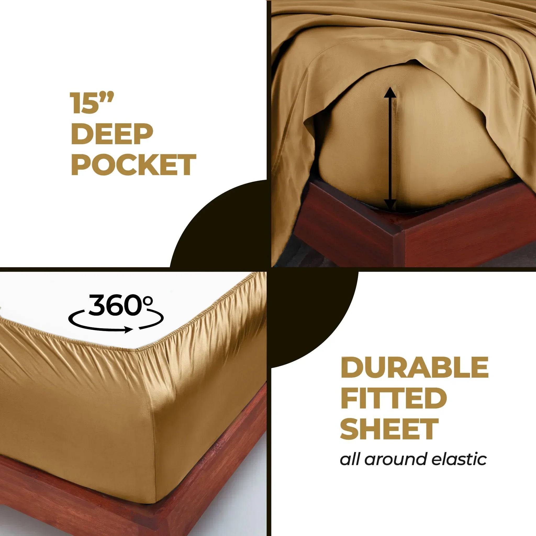 Rayon From Bamboo 300 Thread Count Solid Deep Pocket Sheet Set - Sheet Set by Superior Brand