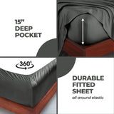 Rayon From Bamboo 300 Thread Count Solid Deep Pocket Sheet Set - Sheet Set by Superior Brand