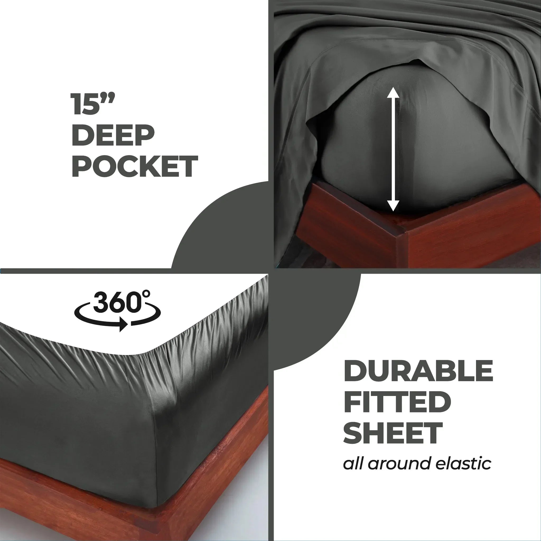 Rayon From Bamboo 300 Thread Count Solid Deep Pocket Sheet Set - Sheet Set by Superior Brand