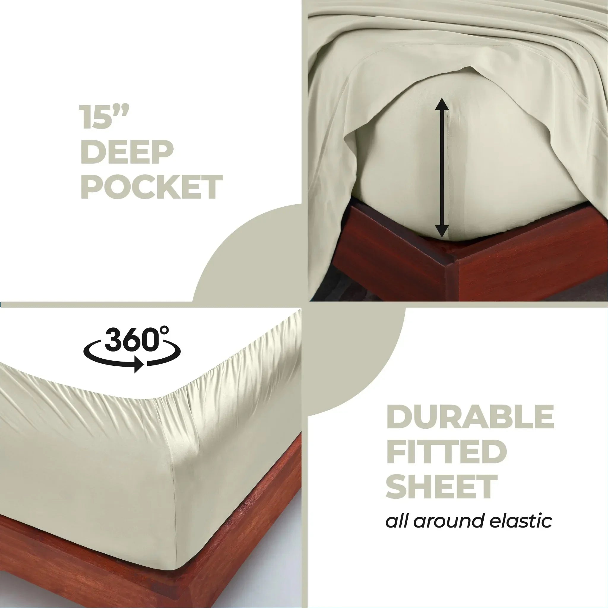 Rayon From Bamboo 300 Thread Count Solid Deep Pocket Sheet Set - Sheet Set by Superior Brand