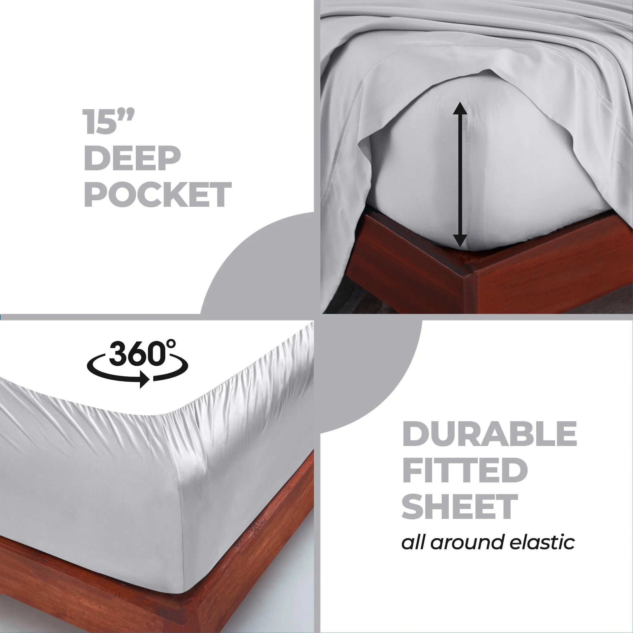 Rayon From Bamboo 300 Thread Count Solid Deep Pocket Sheet Set - Sheet Set by Superior Brand