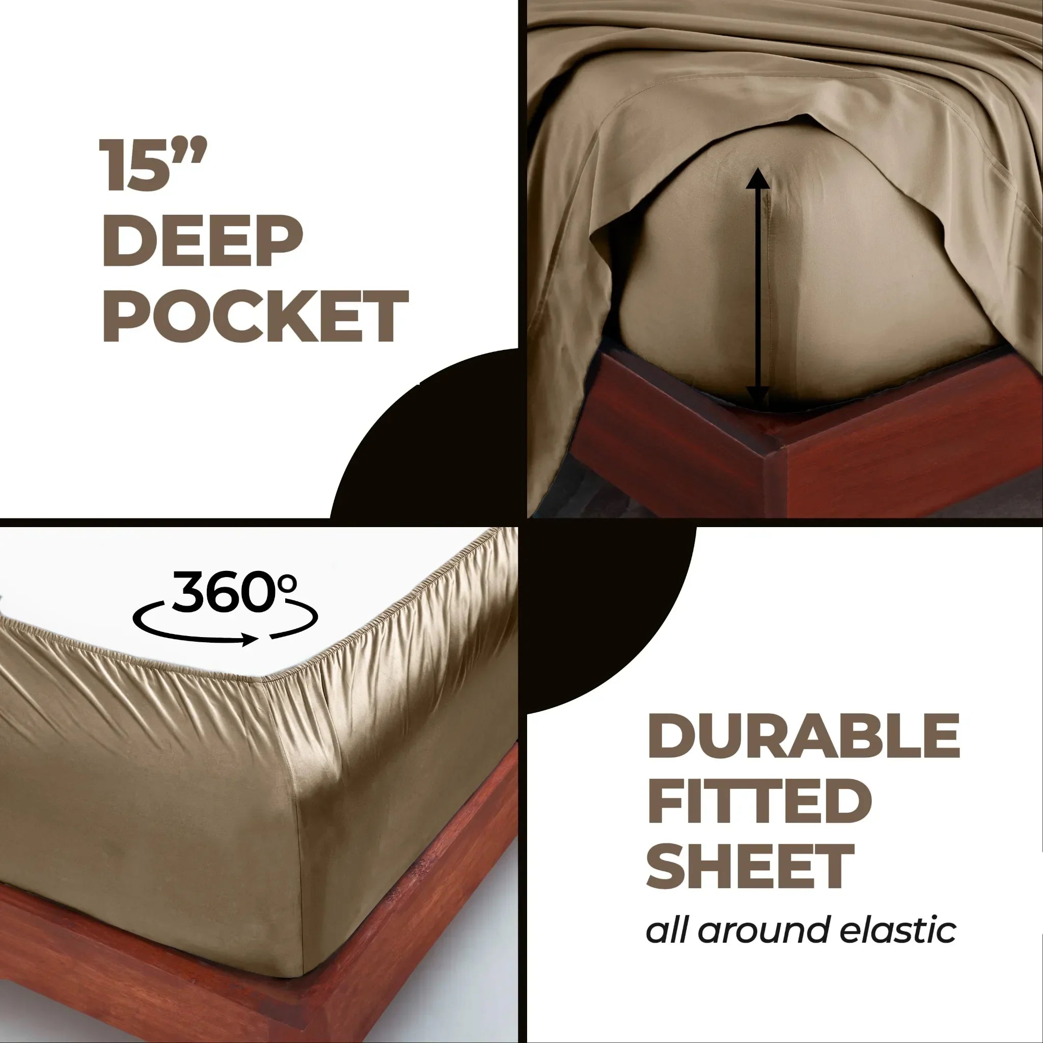 Rayon From Bamboo 300 Thread Count Solid Deep Pocket Sheet Set - Sheet Set by Superior Brand