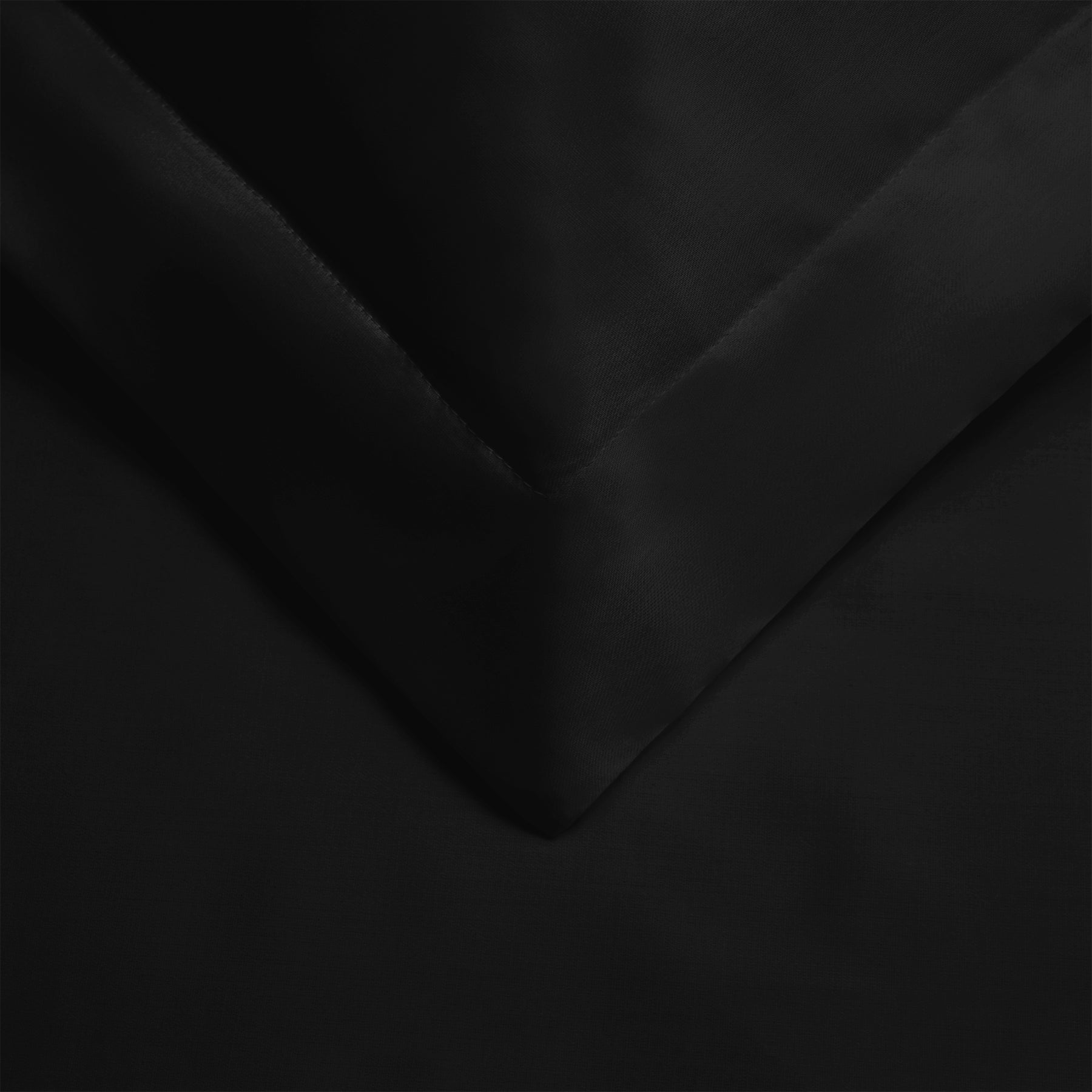 Superior Egyptian Cotton 300 Thread Count Solid Duvet Cover Set - Black