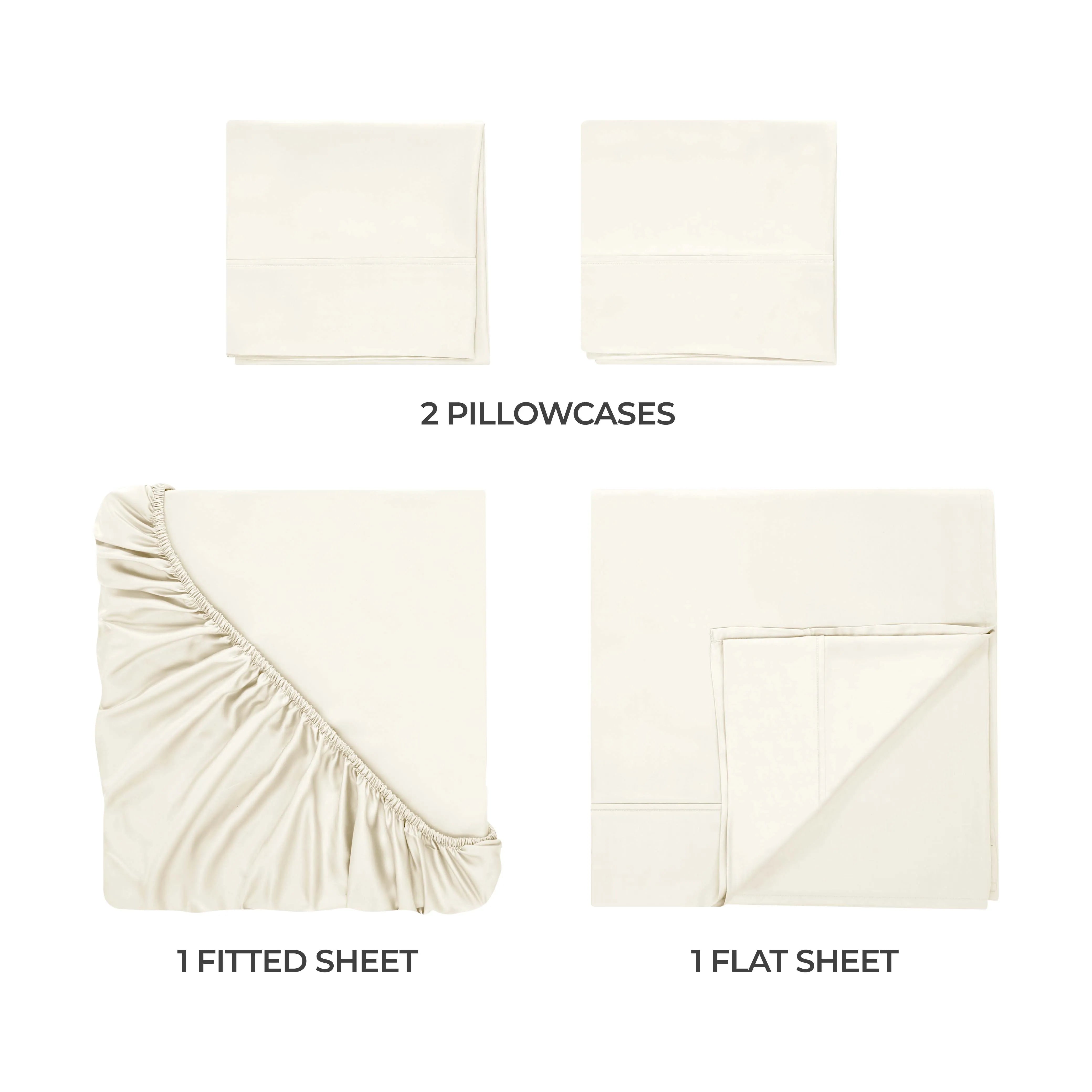 300 Thread Count Egyptian Cotton Sateen Bed Sheet Set - Egyptian Cotton Sheet Set by Superior Brand