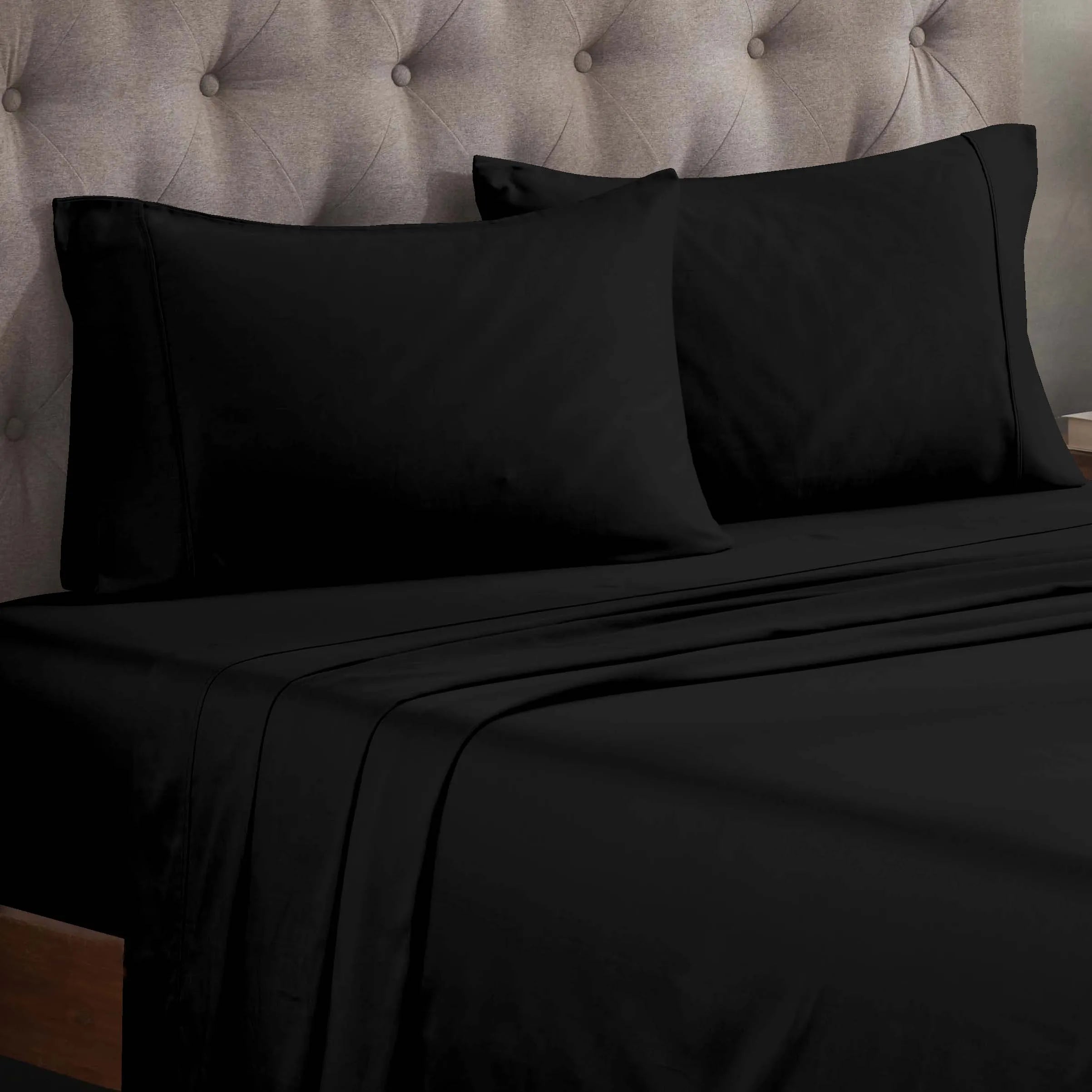 300 Thread Count Egyptian Cotton Sateen Bed Sheet Set - Egyptian Cotton Sheet Set by Superior Brand