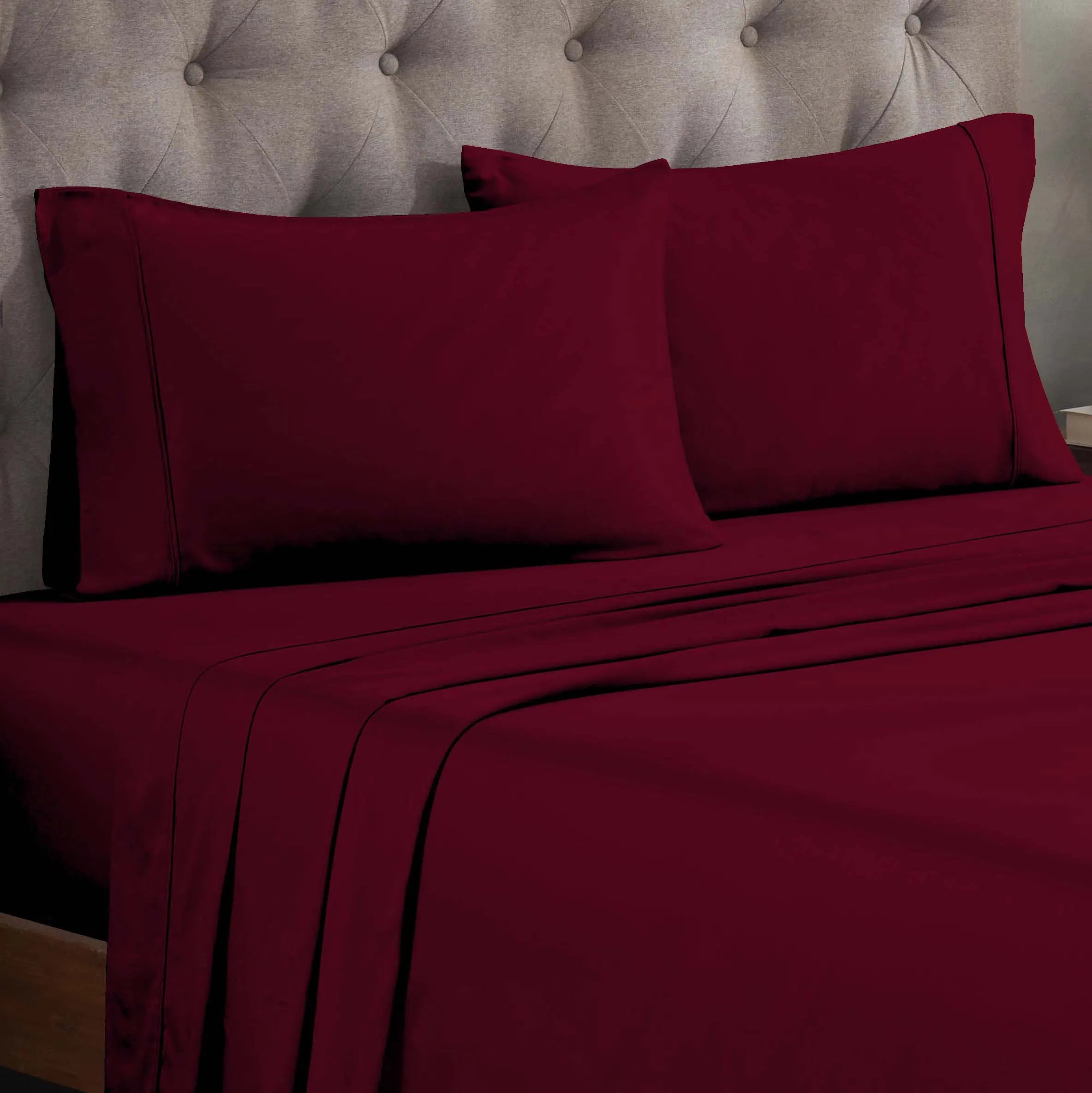 300 Thread Count Egyptian Cotton Sateen Bed Sheet Set - Egyptian Cotton Sheet Set by Superior Brand