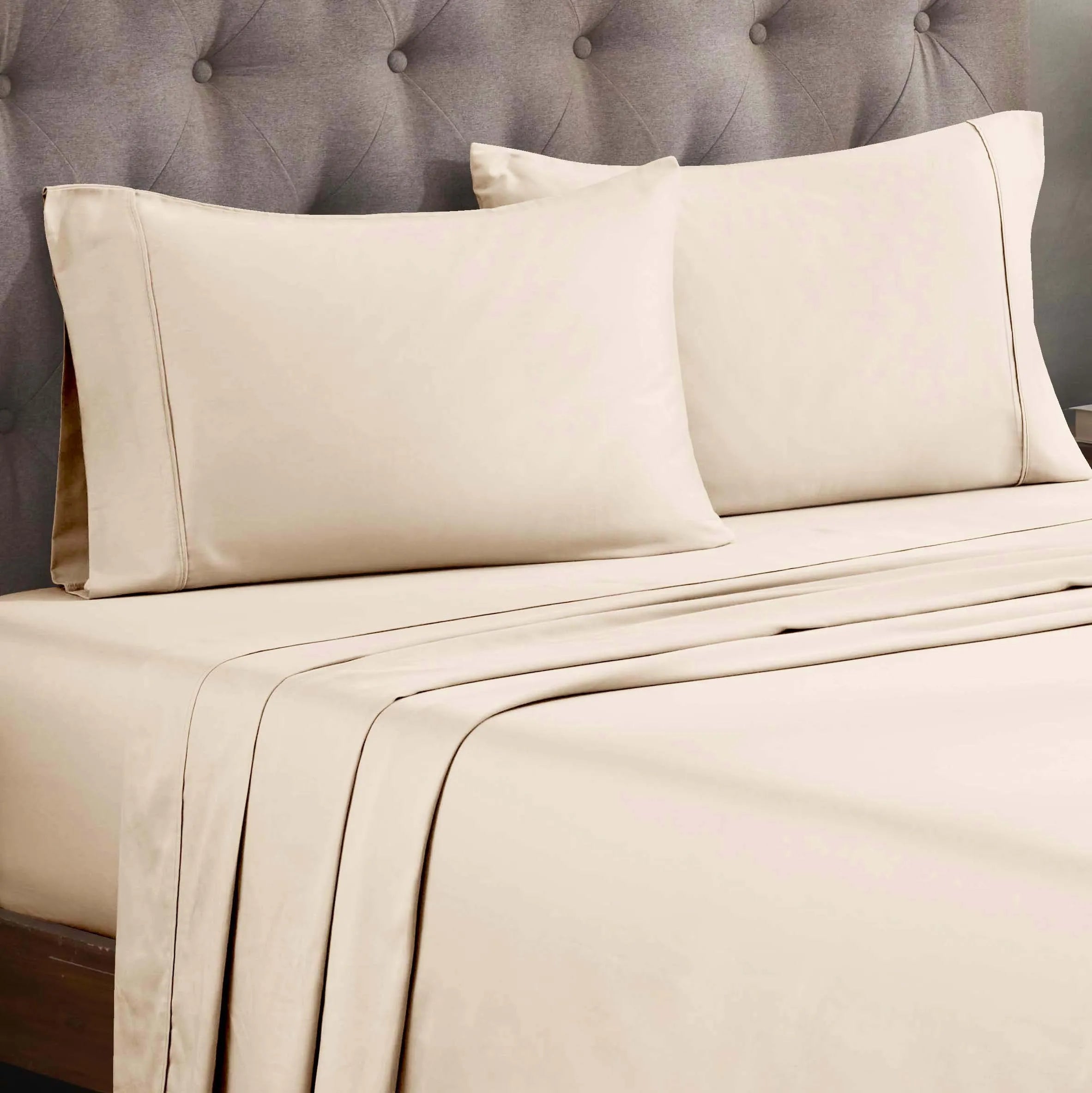 300 Thread Count Egyptian Cotton Sateen Bed Sheet Set - Egyptian Cotton Sheet Set by Superior Brand