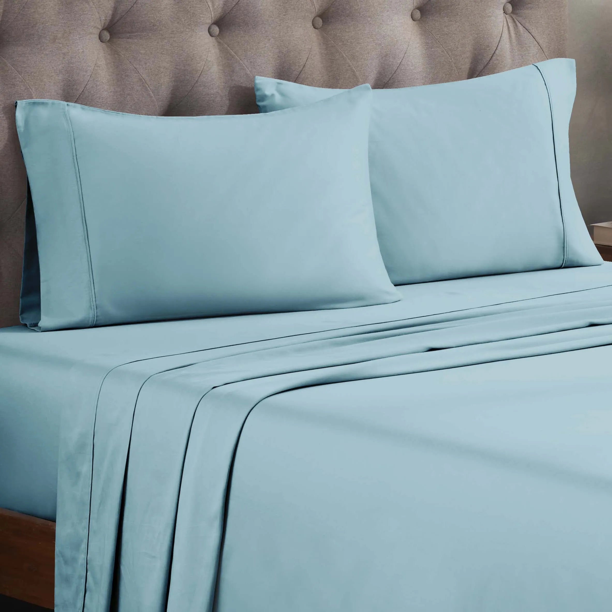 300 Thread Count Egyptian Cotton Sateen Bed Sheet Set - Egyptian Cotton Sheet Set by Superior Brand