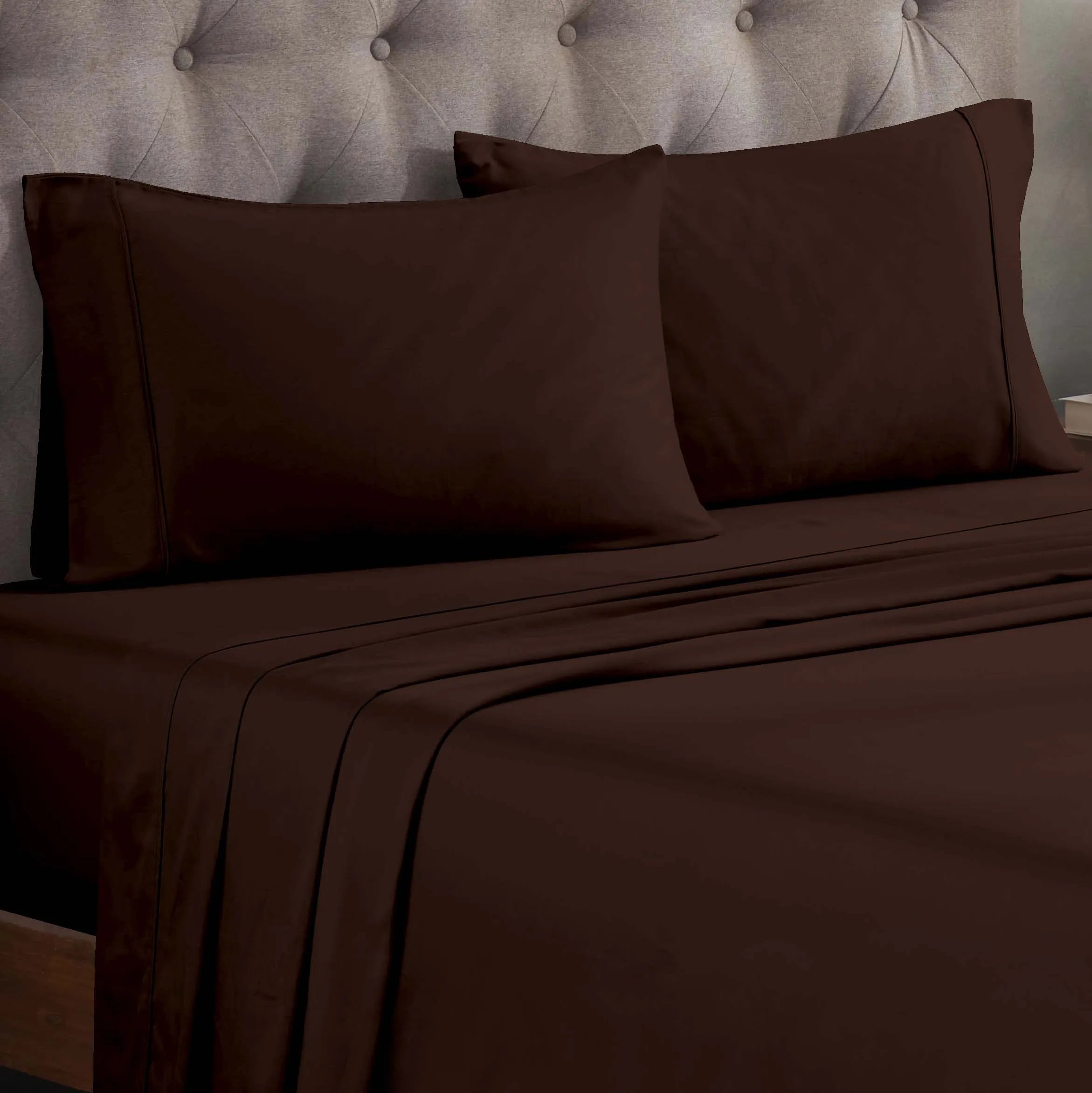 300 Thread Count Egyptian Cotton Sateen Bed Sheet Set - Egyptian Cotton Sheet Set by Superior Brand