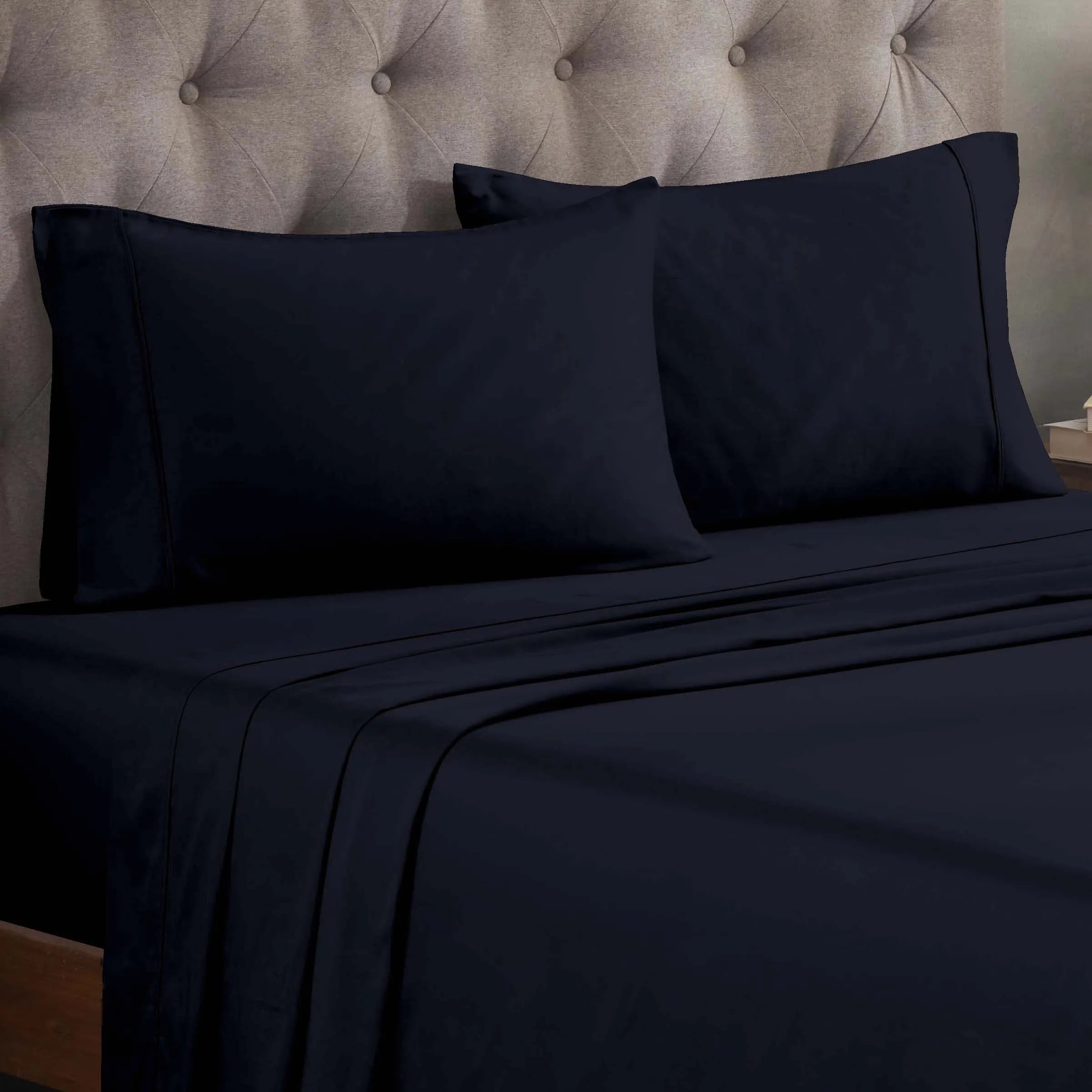 300 Thread Count Egyptian Cotton Sateen Bed Sheet Set - Egyptian Cotton Sheet Set by Superior Brand
