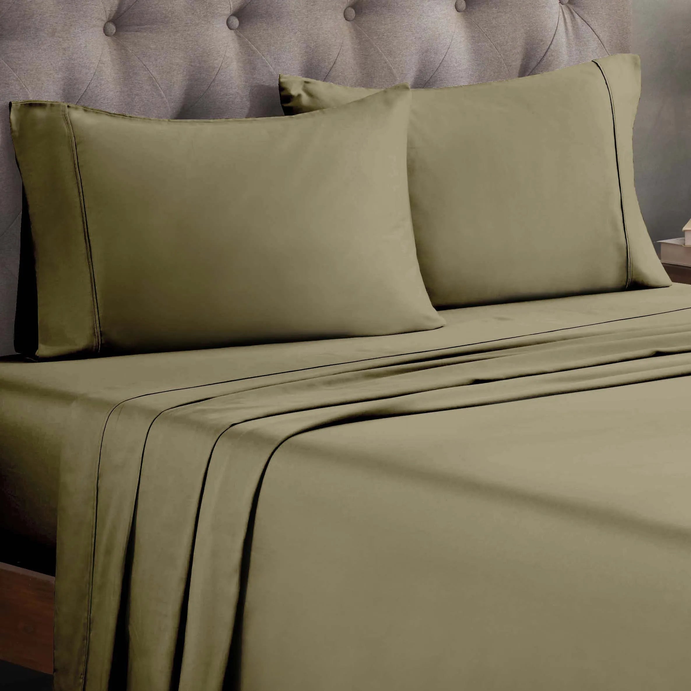 300 Thread Count Egyptian Cotton Sateen Bed Sheet Set - Egyptian Cotton Sheet Set by Superior Brand