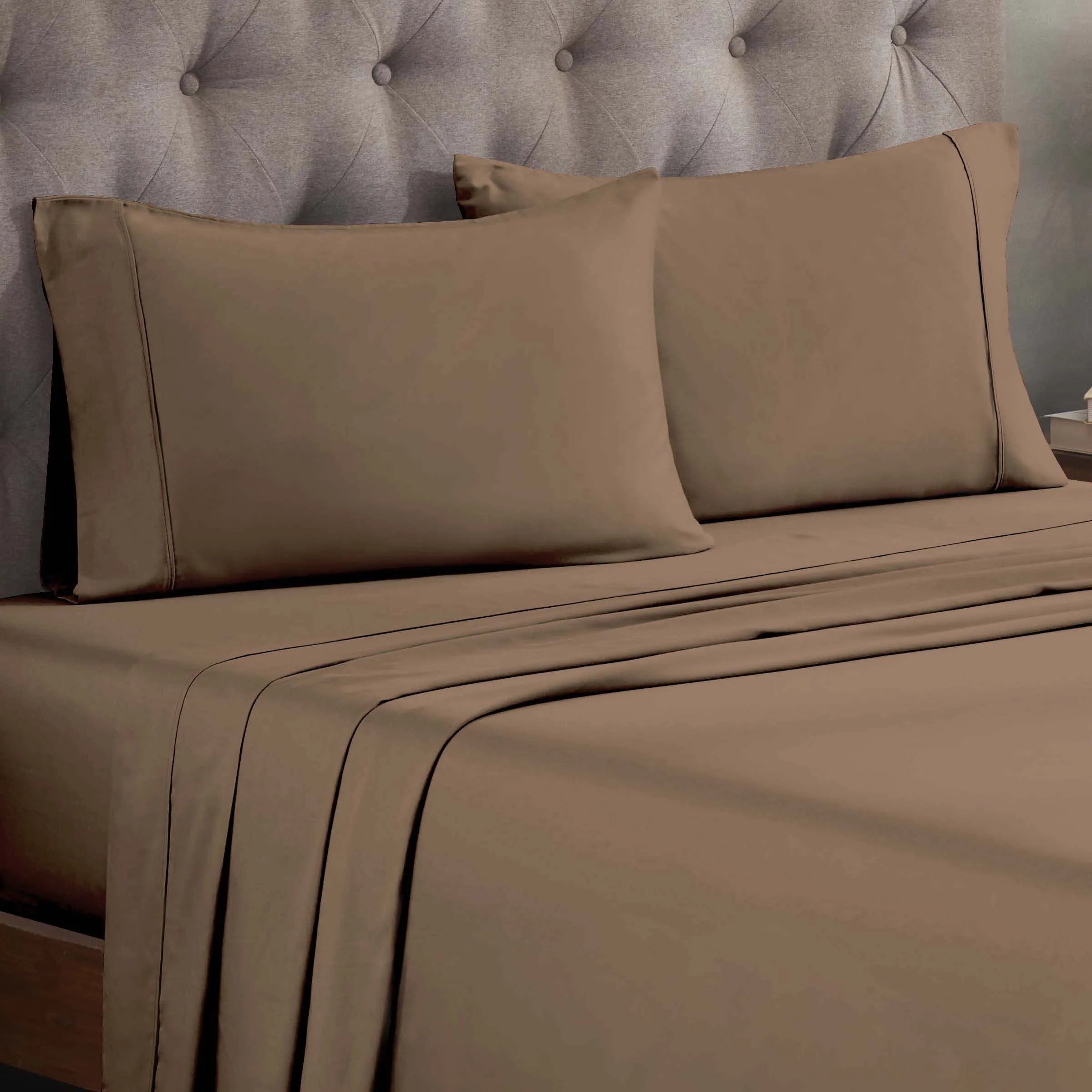 300 Thread Count Egyptian Cotton Sateen Bed Sheet Set - Egyptian Cotton Sheet Set by Superior Brand