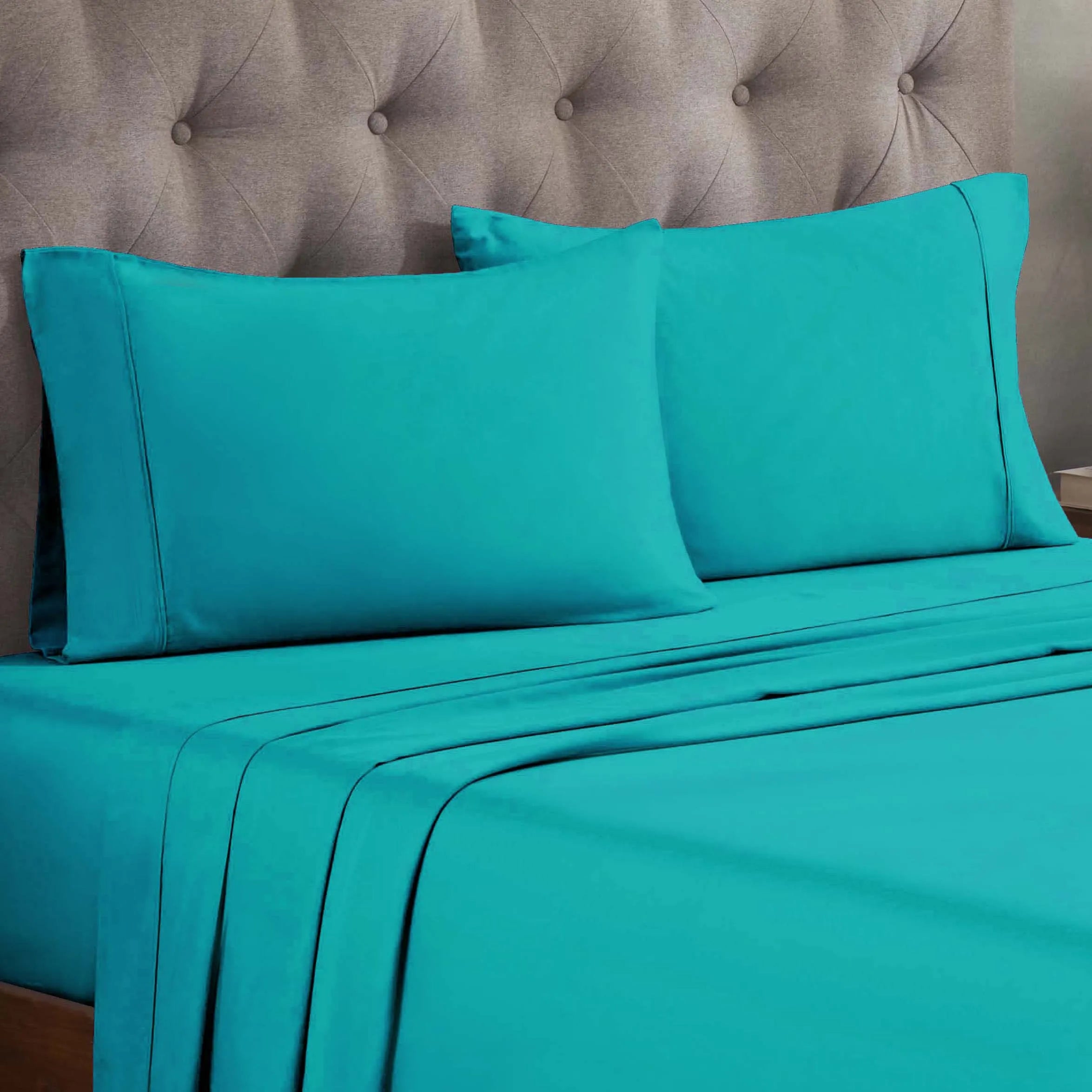 300 Thread Count Egyptian Cotton Sateen Bed Sheet Set - Egyptian Cotton Sheet Set by Superior Brand