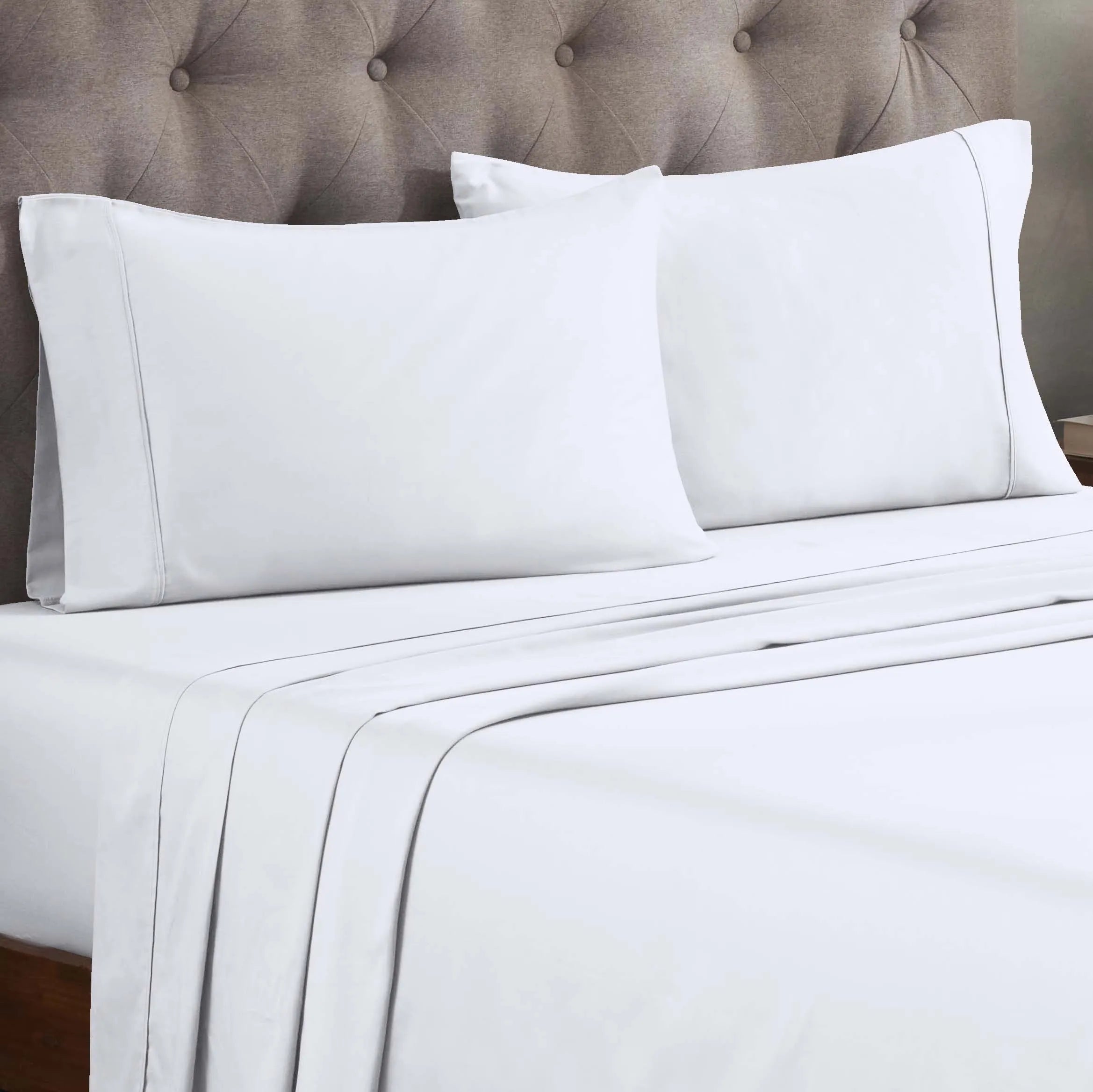 300 Thread Count Egyptian Cotton Sateen Bed Sheet Set - Egyptian Cotton Sheet Set by Superior Brand