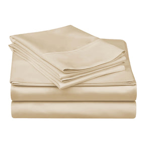300 Thread Count Egyptian Cotton Solid Deep Pocket Sheet Set - Ivory