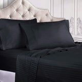 300 Thread Count Egyptian Cotton Sateen Stripe Bed Sheet Set - Egyptian Cotton Sheet Set by Superior Brand