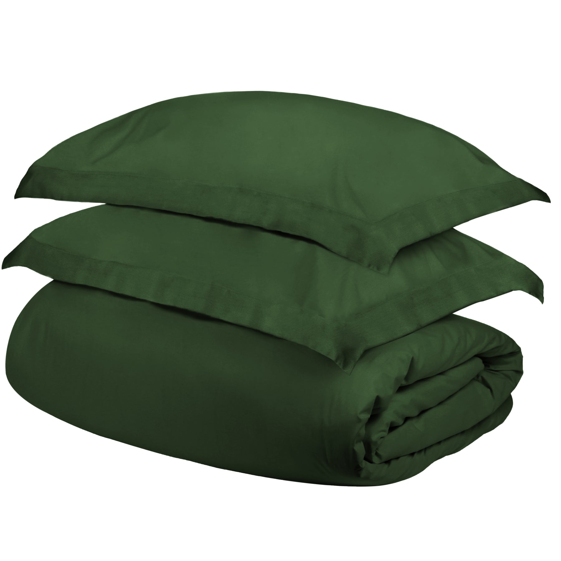 Superior Egyptian Cotton 300 Thread Count Solid Duvet Cover Set -  Hunter Green