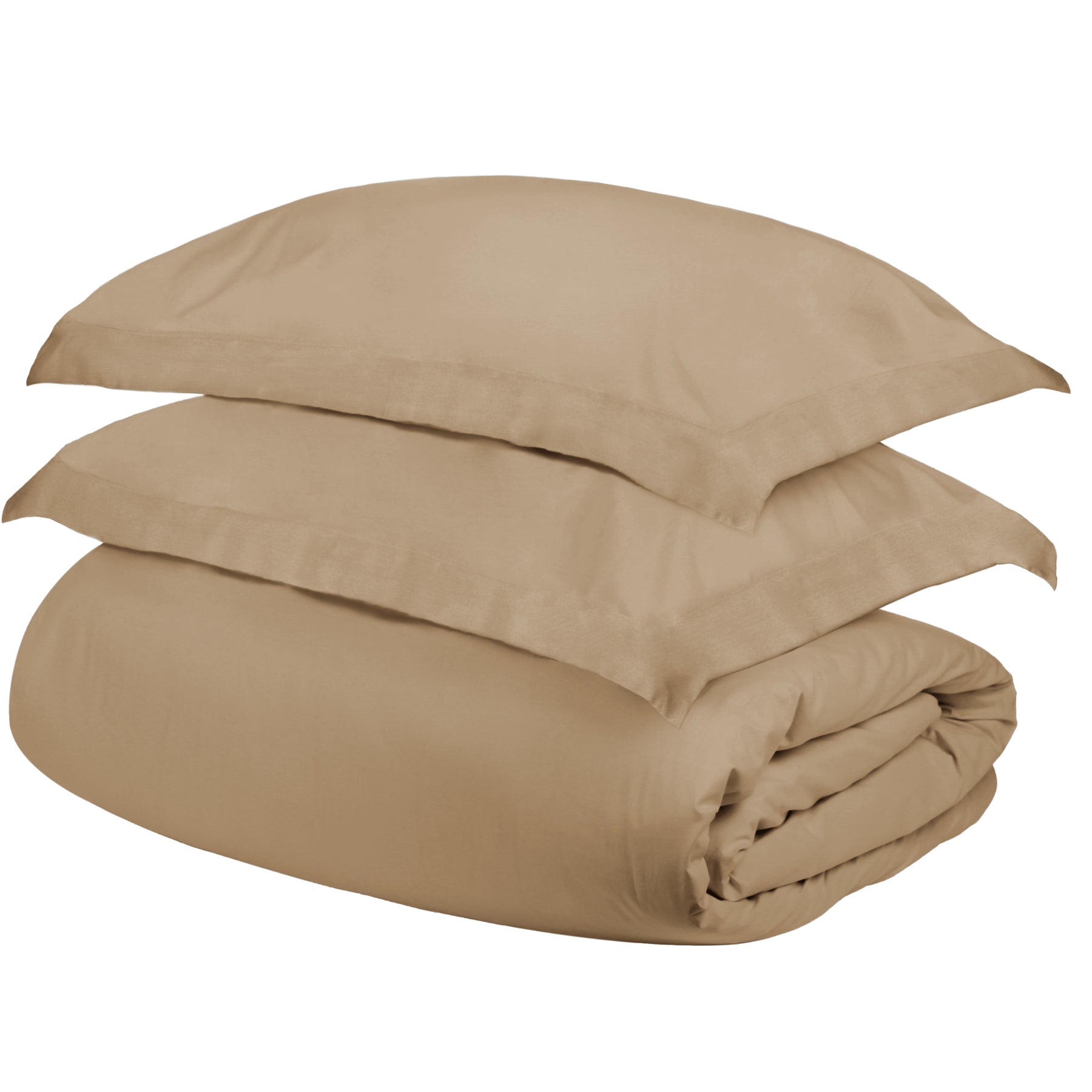 Superior Egyptian Cotton 300 Thread Count Solid Duvet Cover Set - Tan