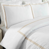 100% Cotton Three-Line Embroidered Duvet Cover Set - Duvet Cover Set by Superior Brand