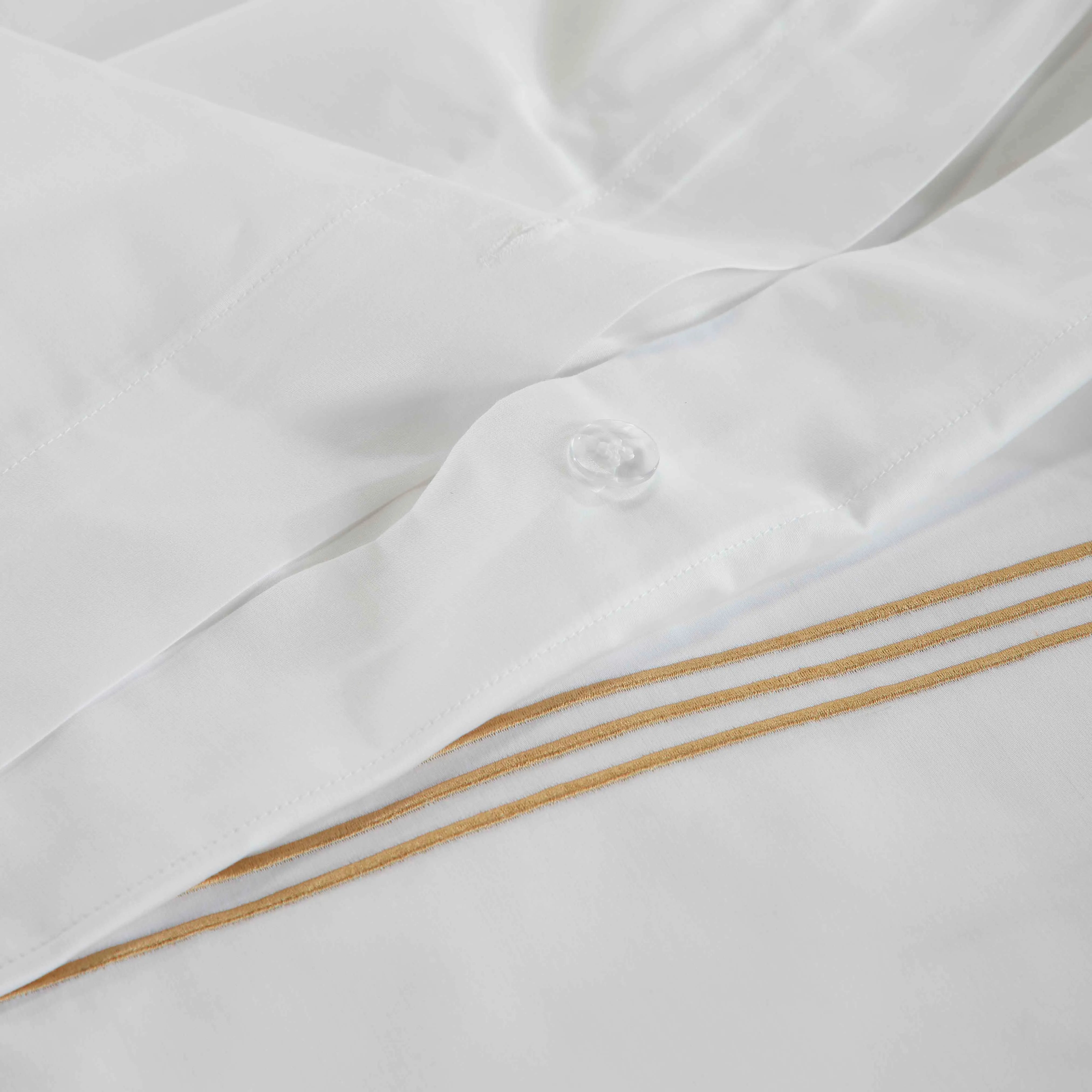 100% Cotton Three-Line Embroidered Duvet Cover Set - Duvet Cover Set by Superior Brand