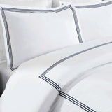 100% Cotton Three-Line Embroidered Duvet Cover Set - Duvet Cover Set by Superior Brand