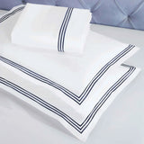 100% Cotton Three-Line Embroidered Duvet Cover Set - Duvet Cover Set by Superior Brand