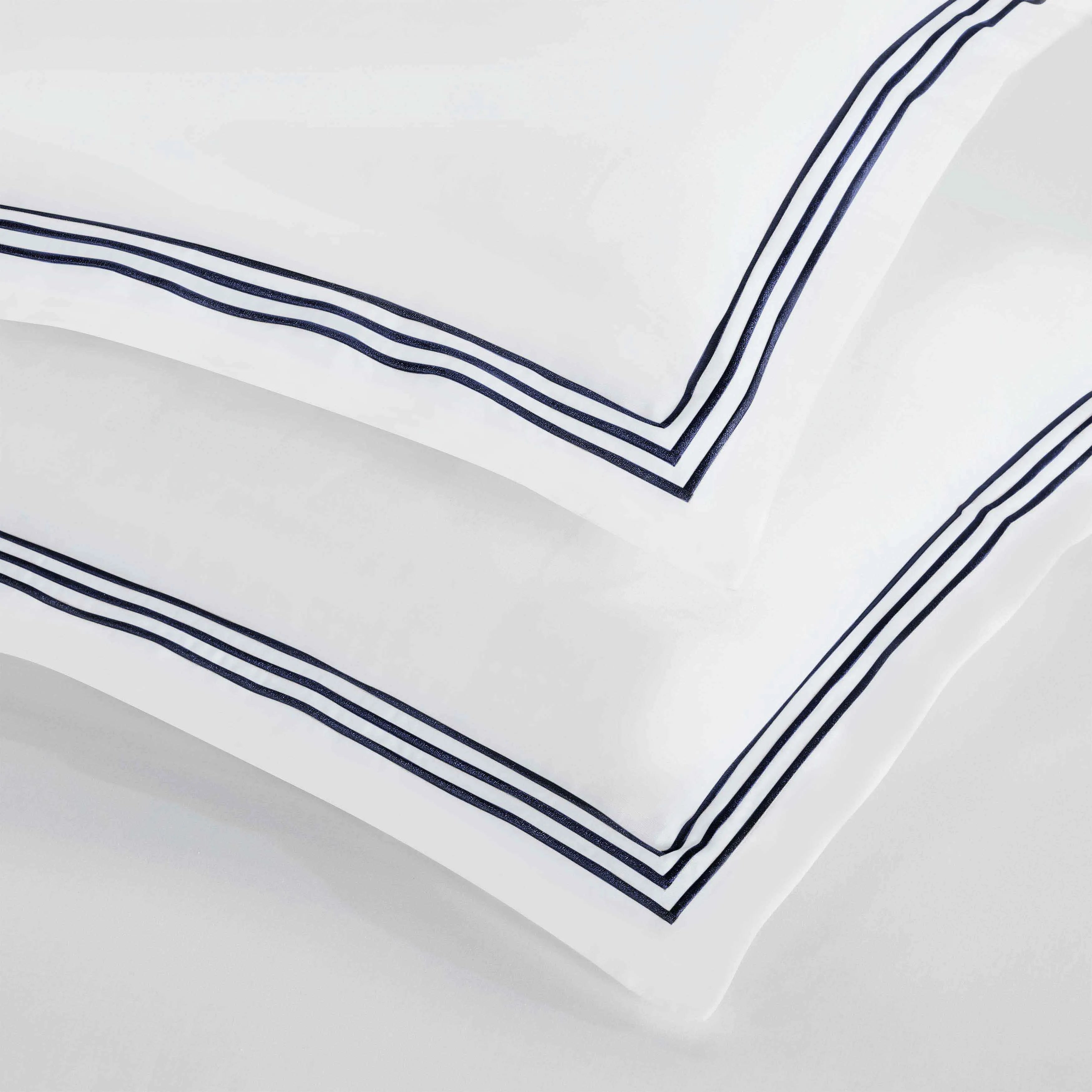 100% Cotton Three-Line Embroidered Duvet Cover Set - Duvet Cover Set by Superior Brand