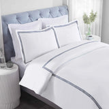 100% Cotton Three-Line Embroidered Duvet Cover Set - Duvet Cover Set by Superior Brand