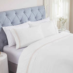 100% Cotton Bed Sheet Set Three-Line Embroidered Deep Pocket Brandon - Sheet Set by Superior Brand