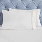 100% Cotton Bed Sheet Set Three-Line Embroidered Deep Pocket Brandon - Sheet Set by Superior Brand