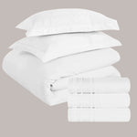 6-Piece Luxury Embroidered Duvet Cover Bed & Bath Bundle - Bed & Bath Bundle by Superior Brand