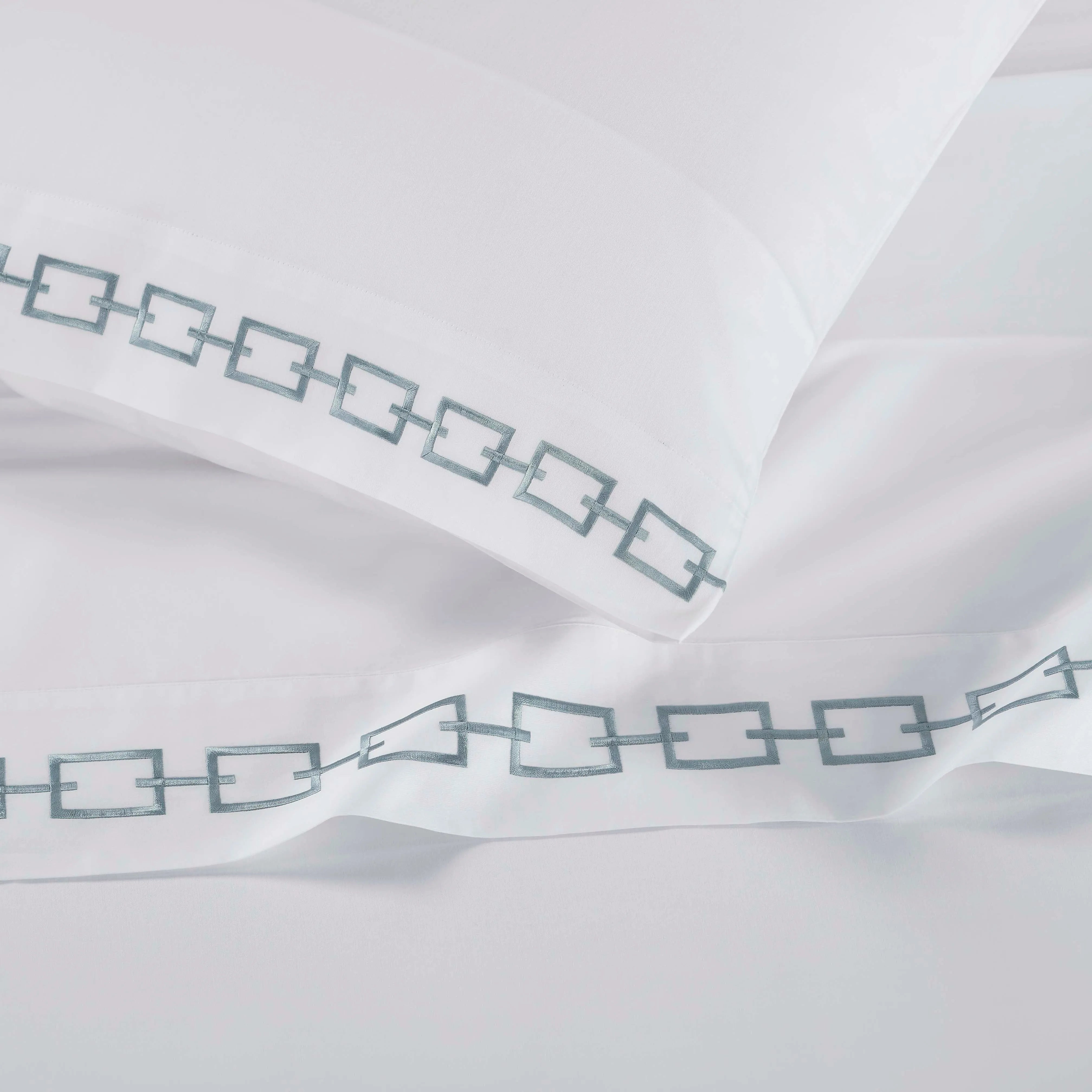 100% Cotton Bed Sheet Set Embroidered Deep Pocket Chain Links - Sheet Set by Superior Brand