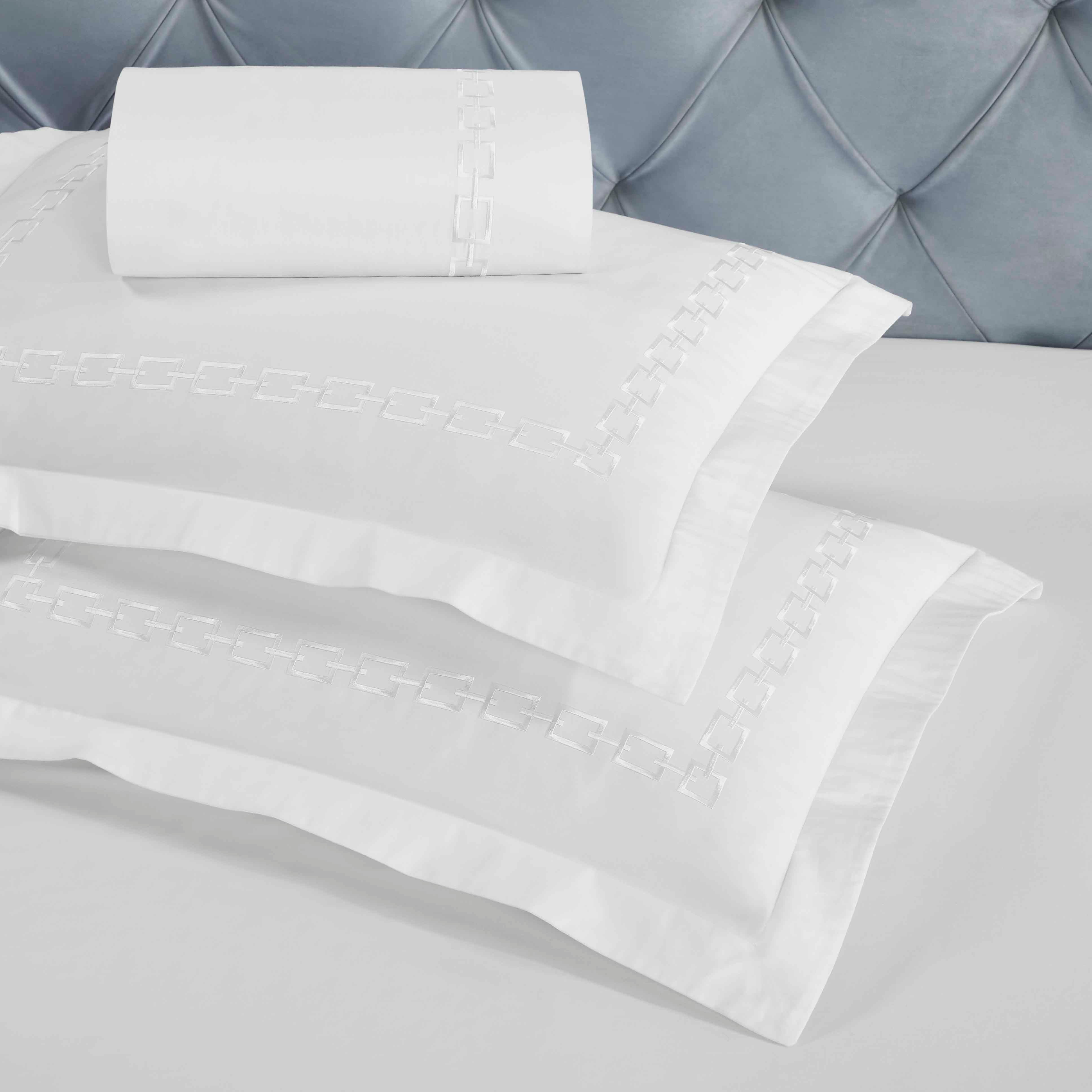 Chain Links Cotton Embroidered 3 Piece Duvet Cover Set - Duvet Cover Set by Superior Brand