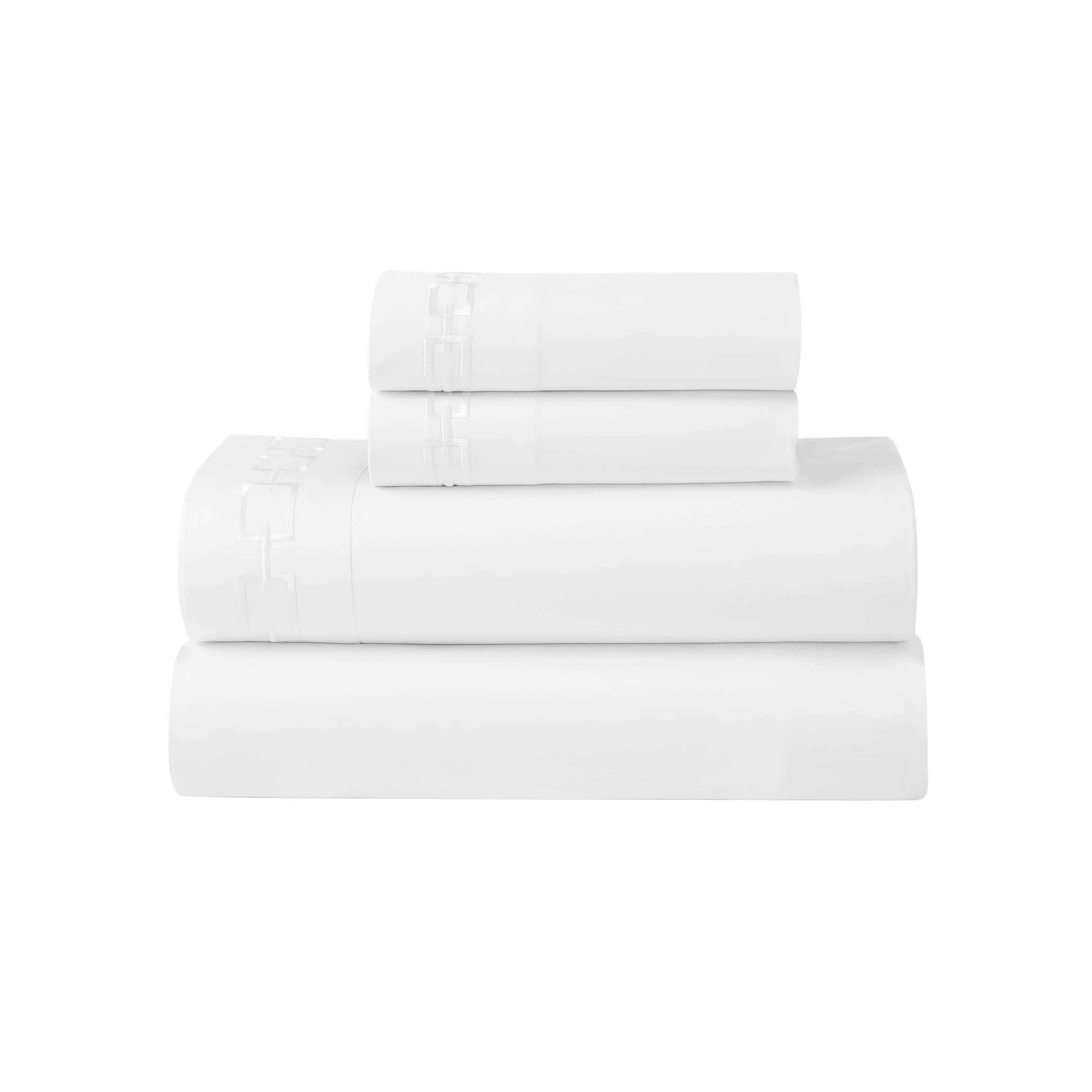 100% Cotton Bed Sheet Set Embroidered Deep Pocket Chain Links - Sheet Set by Superior Brand