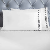 100% Cotton Bed Sheet Set Embroidered Deep Pocket Chain Links - Sheet Set by Superior Brand