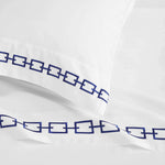 100% Cotton Bed Sheet Set Embroidered Deep Pocket Chain Links - Sheet Set by Superior Brand