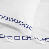 100% Cotton Bed Sheet Set Embroidered Deep Pocket Chain Links - Sheet Set by Superior Brand