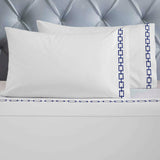100% Cotton Bed Sheet Set Embroidered Deep Pocket Chain Links - Sheet Set by Superior Brand