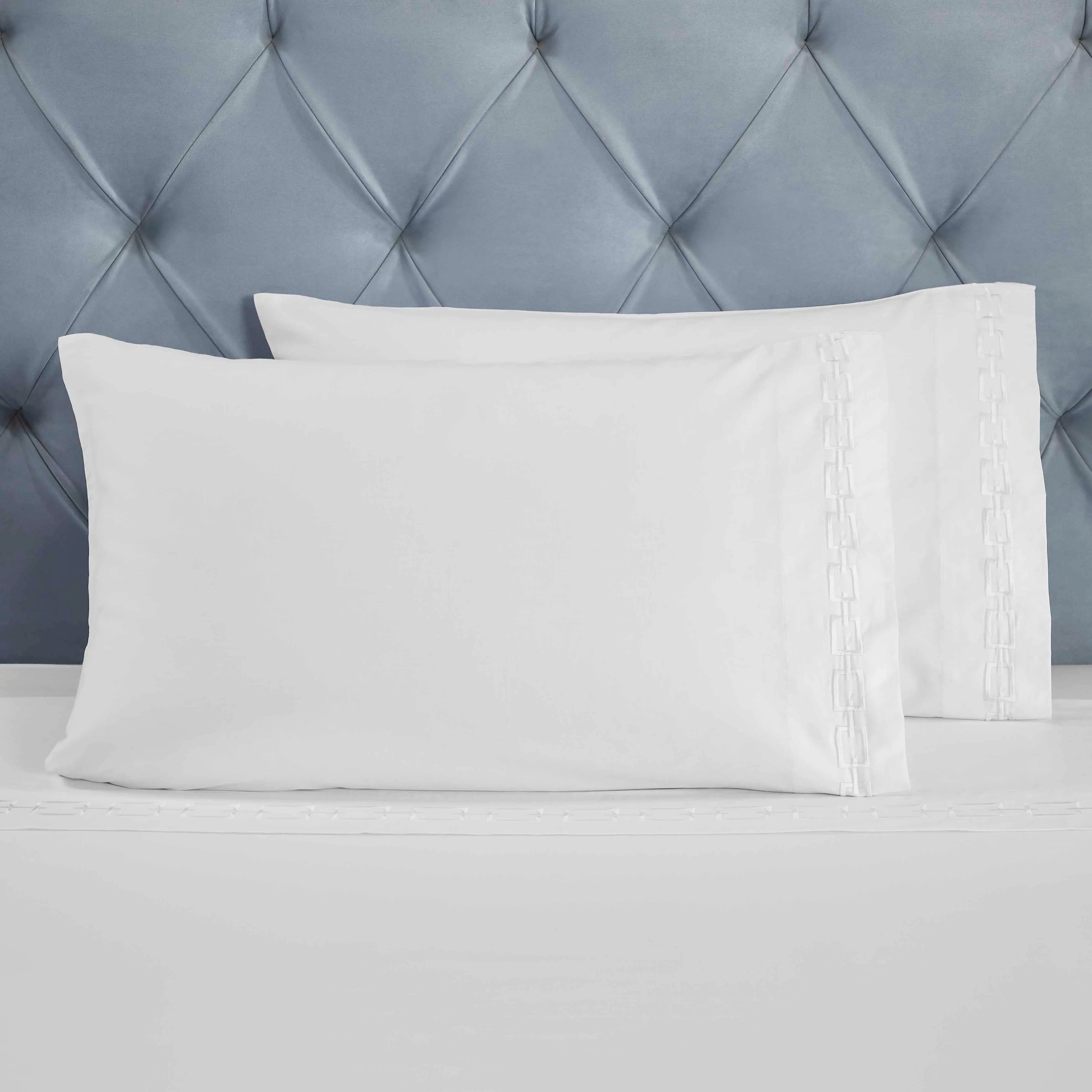 100% Cotton Bed Sheet Set Embroidered Deep Pocket Chain Links - Sheet Set by Superior Brand