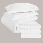 6-Piece Luxury Embroidered Duvet Cover Bed & Bath Bundle - Bed & Bath Bundle by Superior Brand